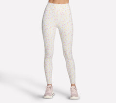 Skechers | GO WALK Rib Floral Full Length High-Waisted Legging