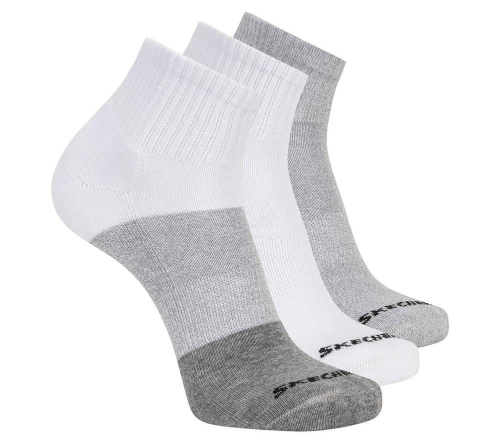 Skechers | 3 Pack Men's Colorblock Quarter Socks