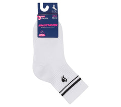 Skechers | 3 Pack Girls' Low Crew Ribbed Socks
