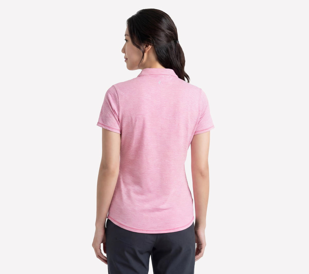 Skechers | Short Sleeve On The Green Striped Polo