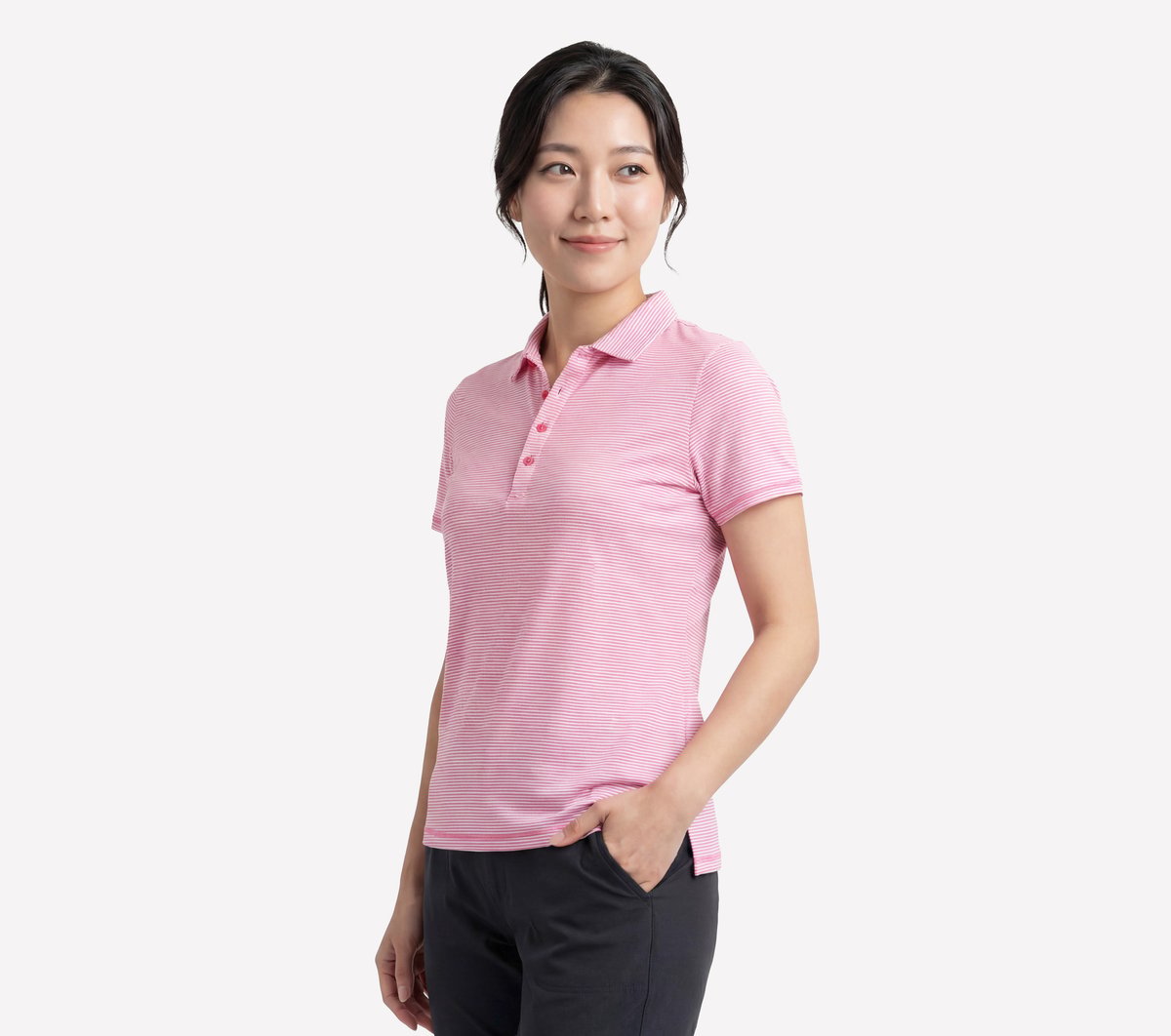 Skechers | Short Sleeve On The Green Striped Polo