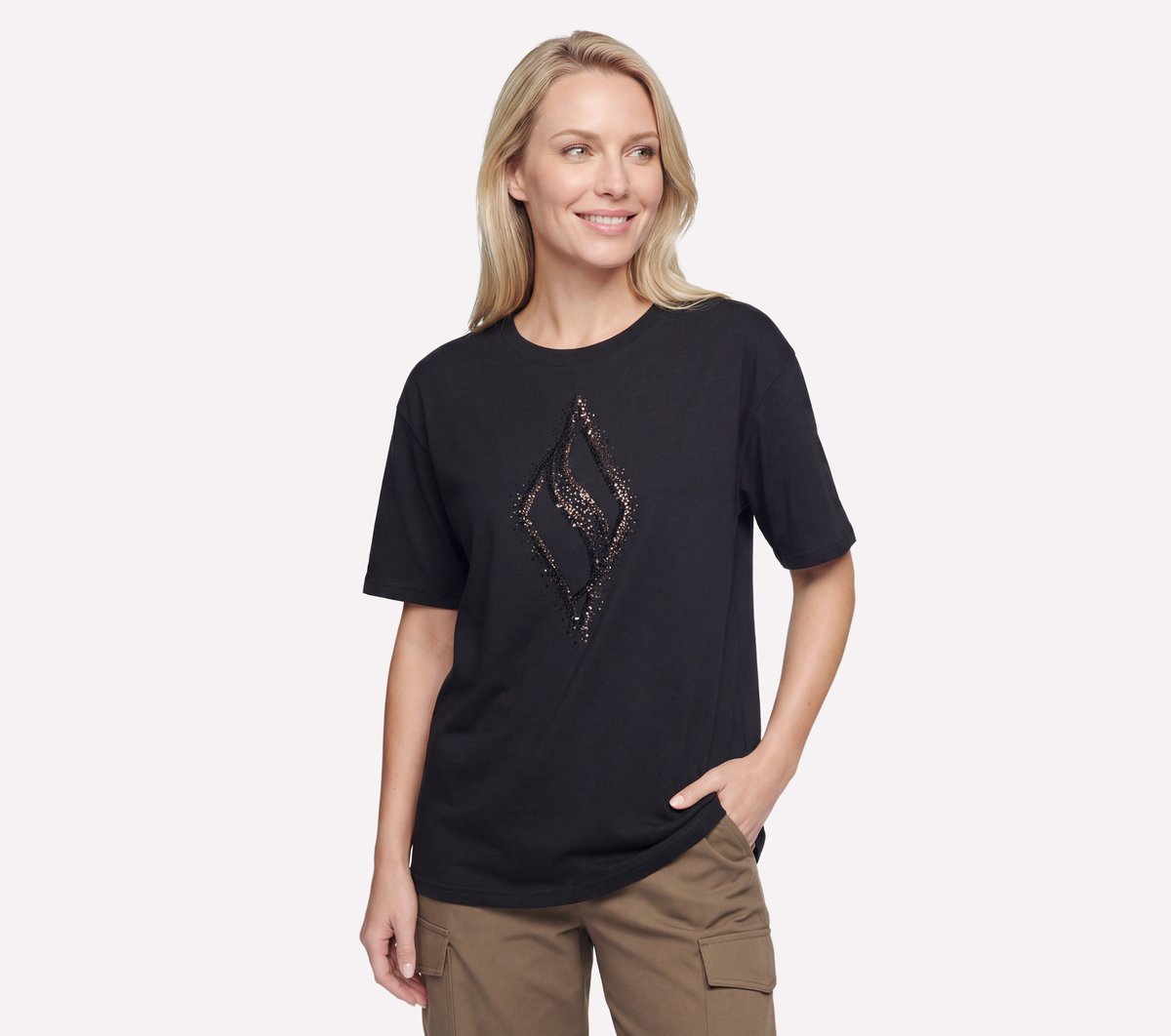 Skechers | Gold Splatter Diamond Short Sleeve Tee