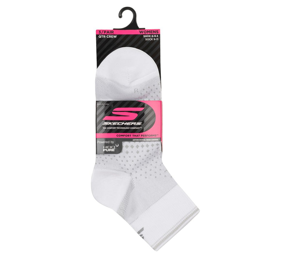 Skechers | 3 Pack Women's Reflective Performance Quarter Socks