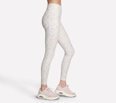 Skechers | GO WALK Rib Floral Full Length High-Waisted Legging
