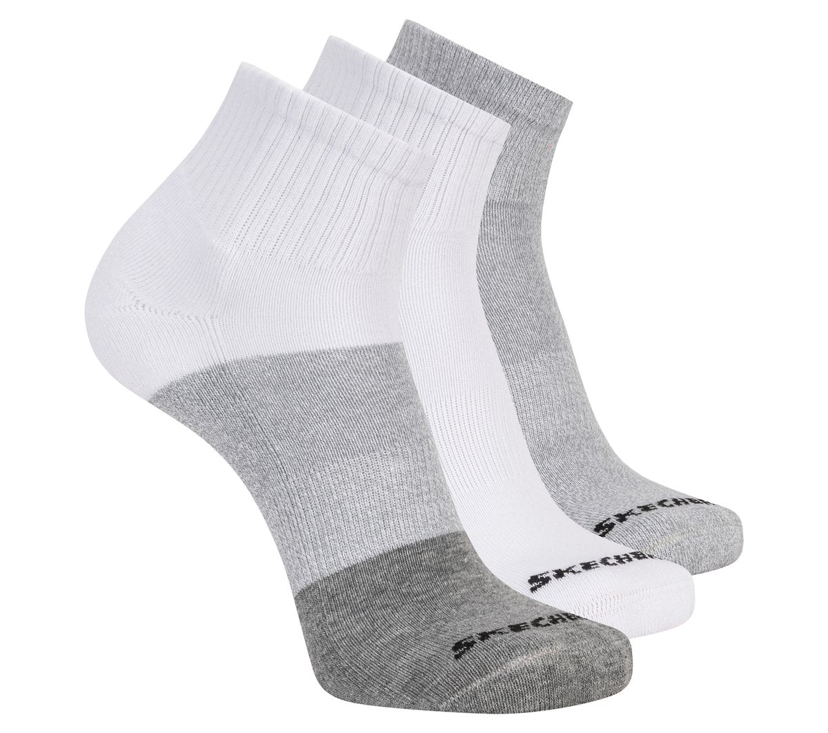 Skechers | 3 Pack Men's Colorblock Quarter Socks