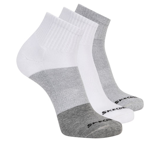 Skechers | 3 Pack Men's Colorblock Quarter Socks