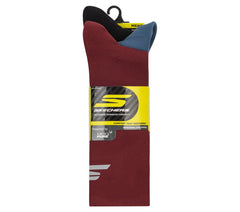 Skechers | 3 Pack Men's Reflective Performance Half Terry Crew Socks
