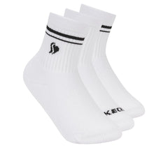Skechers | 3 Pack Girls' Low Crew Ribbed Socks